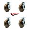 Service Caster 8 Inch High Temp Phenolic Swivel Caster Set with Roller Bearings and Brakes SCC SCC-30CS820-PHRHT-TLB-4 - alternate 5